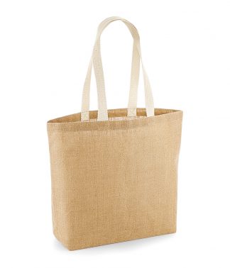 W Mill Unlaminated Jute Shopper Natural ONE (W458 NAT ONE)