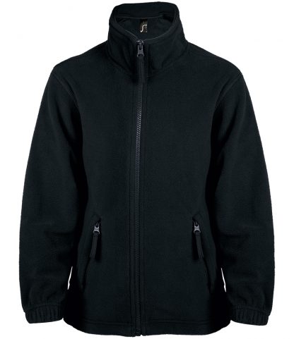 SOLs Kids North Fleece Jacket Black 14yrs (10589 BLK 14yrs)