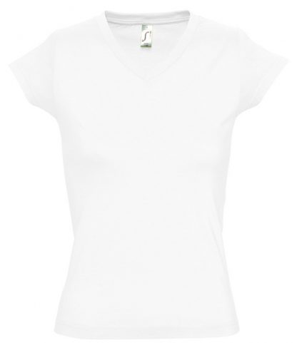 SOLS Ladies Moon V Nk T-Shirt White 3XL (11388 WHI 3XL)