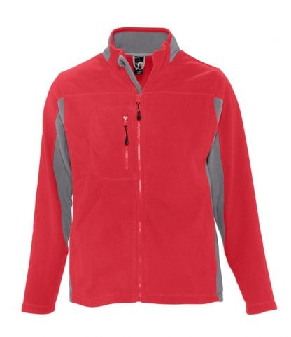 SOLS Nordic Fleece Jacket Red/grey XXL (55500 RD/GY XXL)