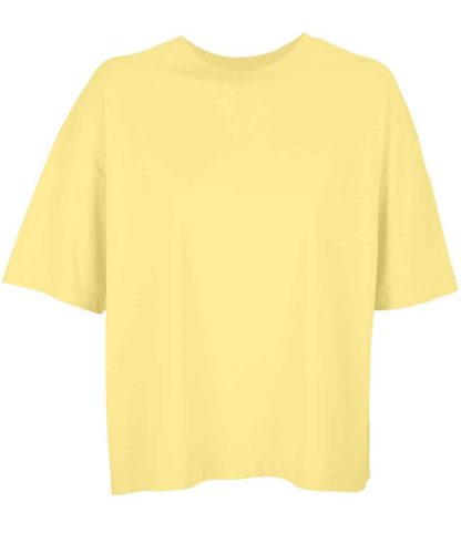 03807 LYL XS - SOL'S Ladies Boxy Oversized Organic T-Shirt - Light Yellow