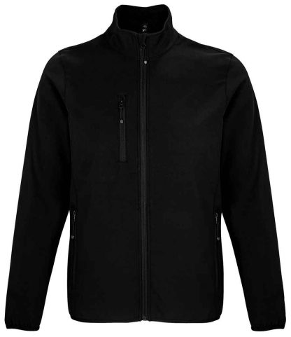 03827 BLK S - SOL'S Falcon Recycled Soft Shell Jacket - Black