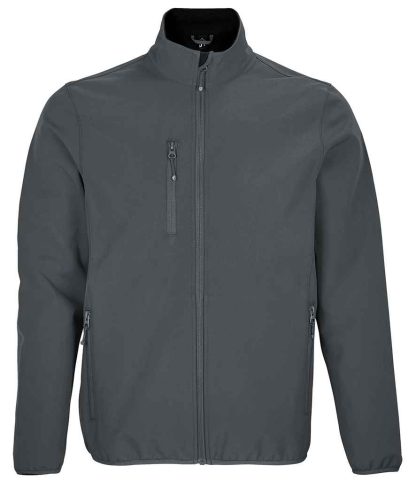 03827 CHA S - SOL'S Falcon Recycled Soft Shell Jacket - Charcoal