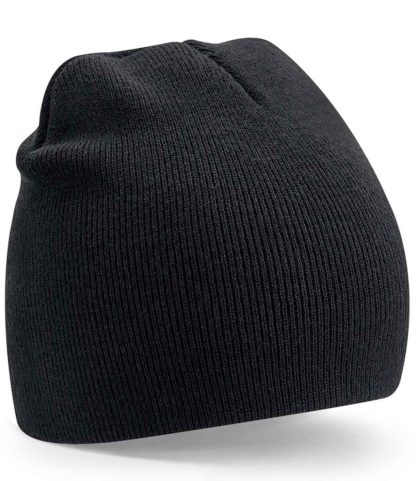 BB44R BLK ONE - Beechfield Recycled Original Pull-On Beanie - Black
