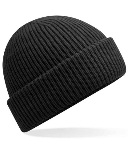 BB508R BLK ONE - Beechfield Recycled Wind Resistant Breathable Elements Beanie - Black