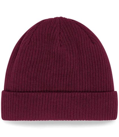 BB50N BUR ONE - Beechfield Organic Cotton Beanie - Burgundy
