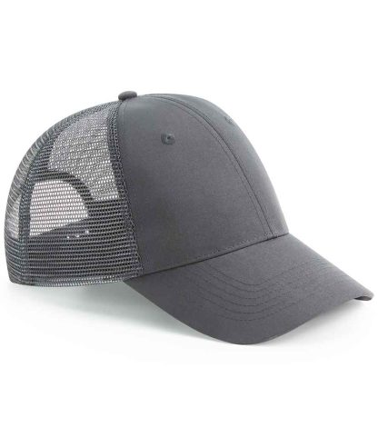 BB75R GPH ONE - Beechfield Recycled 6 Panel Snapback Trucker Cap - Graphite Grey