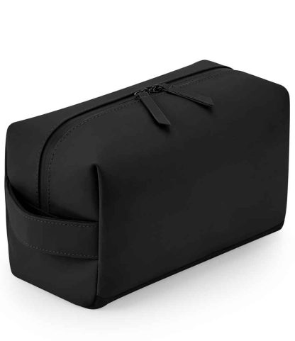 BG332 BLK ONE - BagBase Matte PU Toiletry/Accessory Case - Black