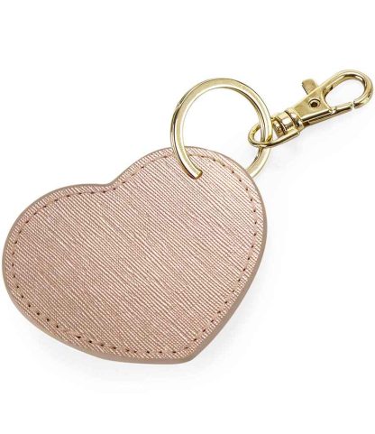 BG746 RSG ONE - BagBase Boutique Heart Key Clip - Rose Gold