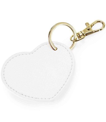 BG746 SFW ONE - BagBase Boutique Heart Key Clip - Soft White