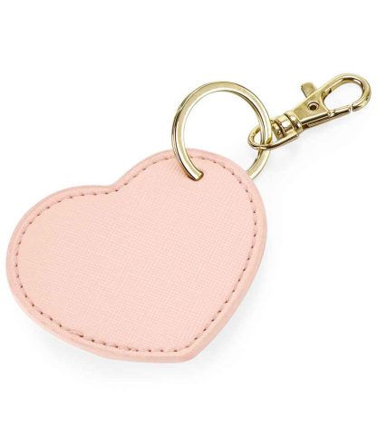 BG746 SOP ONE - BagBase Boutique Heart Key Clip - Soft Pink