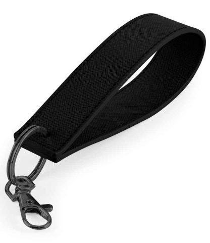 BG747 BK/BK ONE - Bagbase Boutique Wristlet Keyring - Black/Black