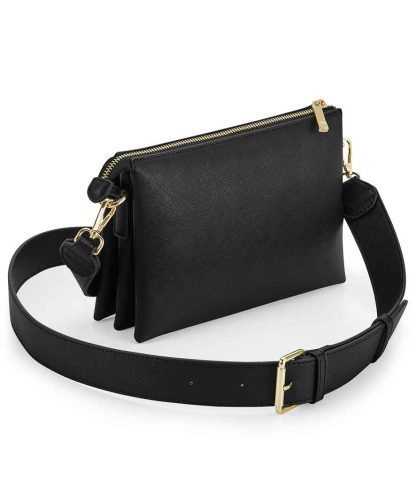 BG759 BLK ONE - BagBase Boutique Soft Cross Body Bag - Black