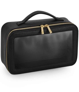 BG764 BLK ONE - BagBase Boutique Clear Travel Case - Black
