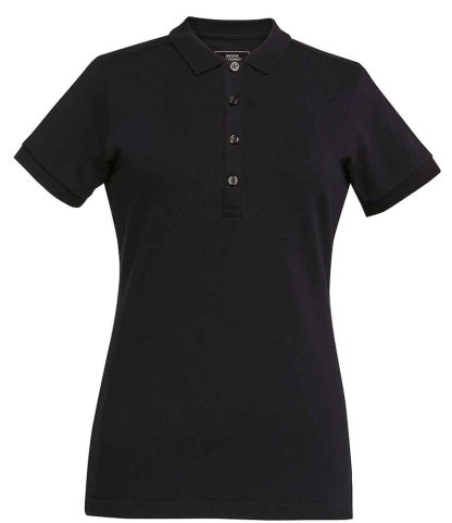 BK614 BLK XS - Brook Taverner Ladies Arlington Premium Cotton Polo Shirt - Black