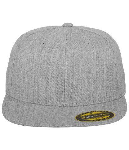 F6210 HEA S/M - Flexfit Premium 210 Fitted Cap - Heather Grey
