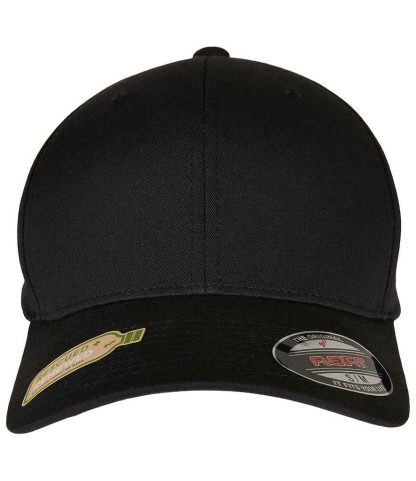 F6277RP BLK S/M - Flexfit Recycled Polyester Cap - Black