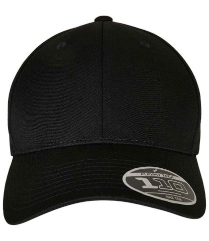 F7706FF BLK ONE - Flexfit 110 Curved Visor Snapback Cap - Black