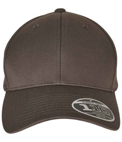 F7706FF DGY ONE - Flexfit 110 Curved Visor Snapback Cap - Dark Grey
