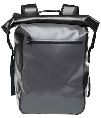 FCX1 B/G/B ONE - Stormtech Kemano Waterproof Backpack - Black/Graphite Grey/Black