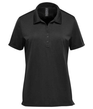 PTS1W BLK S - Stormtech Ladies Treeline Performance Polo Shirt - Black