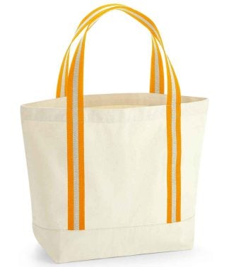 W690 NT/AM ONE - Westford Mill EarthAware® Organic Boat Bag - Natural/Amber